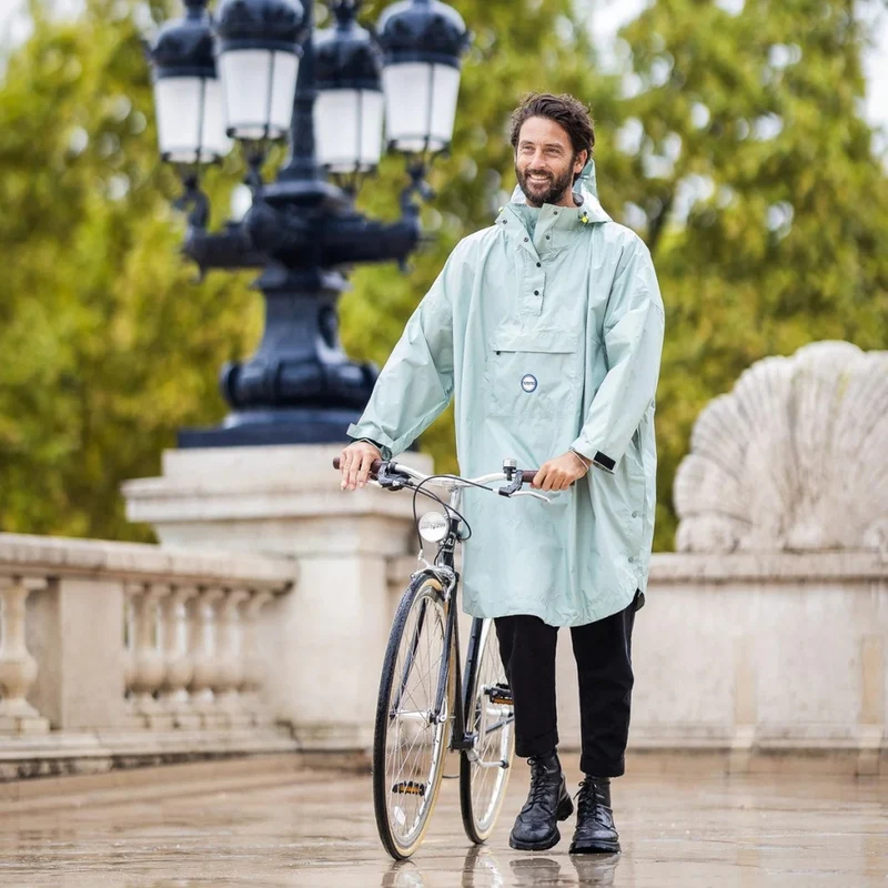 Poncho de pluie vélo recyclé Le Temps des Grenouilles