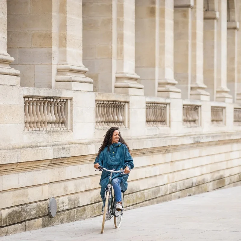 Poncho de pluie vélo recyclé Le Temps des Grenouilles