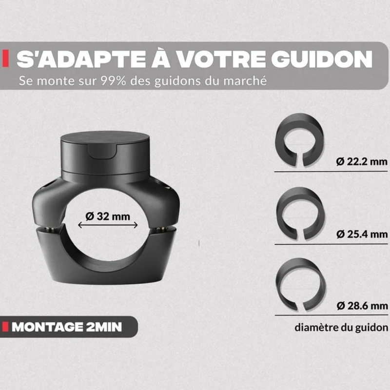 Support magnétique téléphone Shapeheart vélo PRO