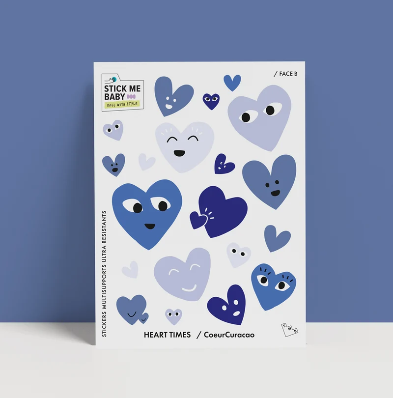 Planche de stickers Stick me baby : CoeurCuracao