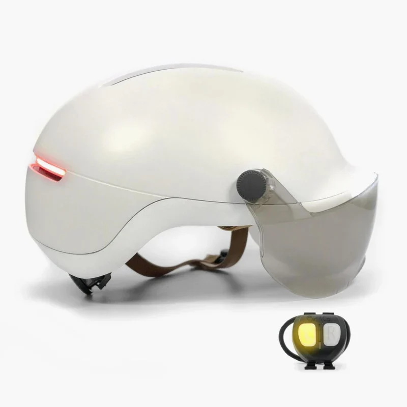 Casque vélo à visière lumineux avec clignotants Overade Life
