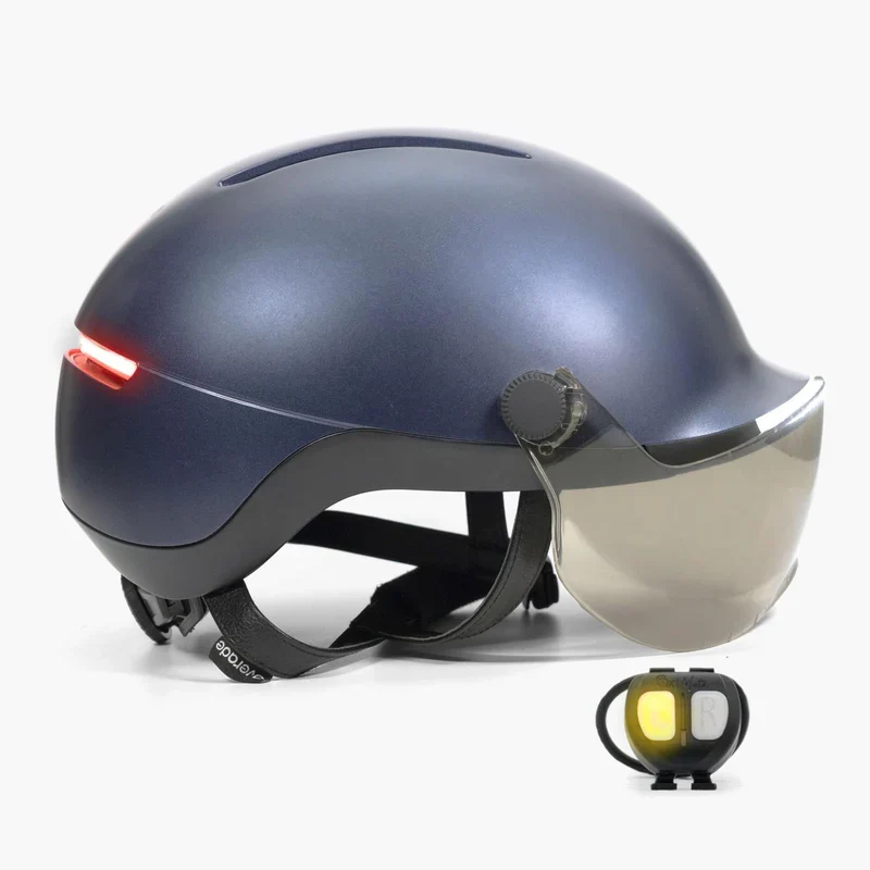 Casque vélo à visière lumineux avec clignotants Overade Life