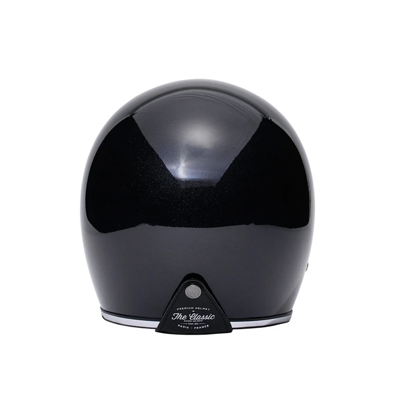 Casque jet moto - The Classic noir brillant