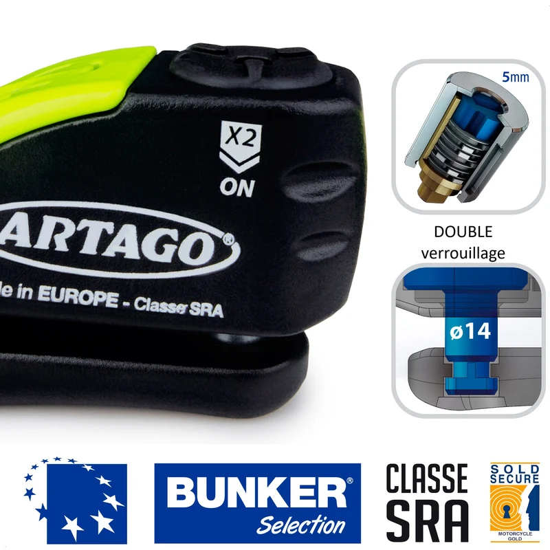 Bloque disque moto - SafeRide