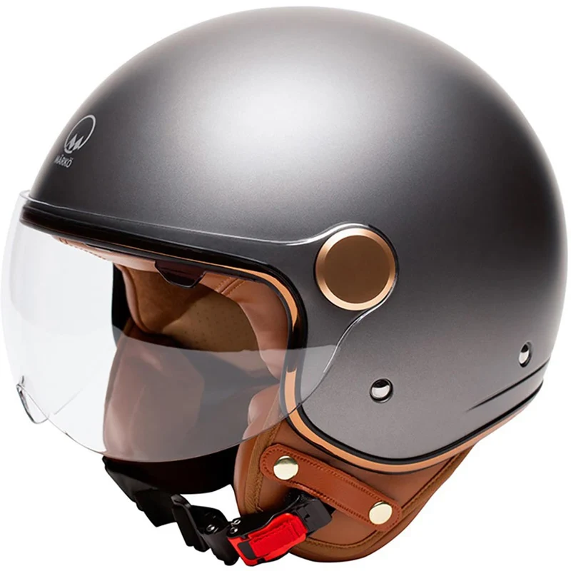Casque jet moto - Grasse Gris Mat