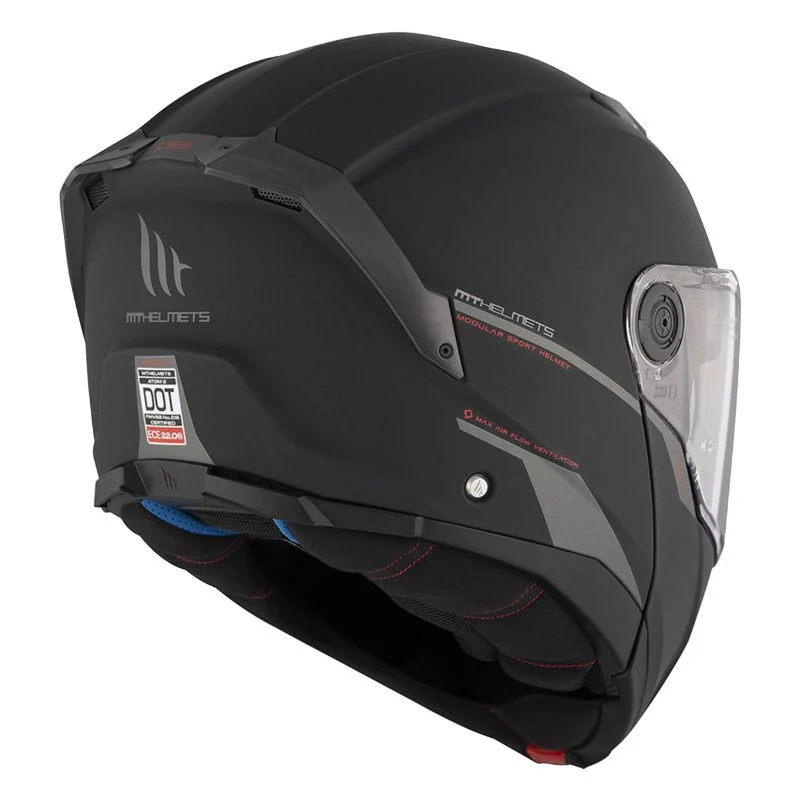 Casque moto modulable - Atom noir