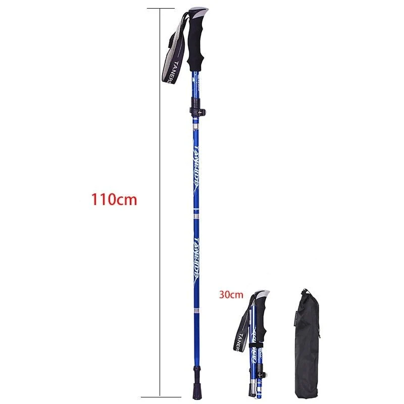 Verstelbare Wandelstok Telescopisch Opvouwbaar Lichtgewicht Aluminium voor Trekking Hiking en Outdoor | Sansoti