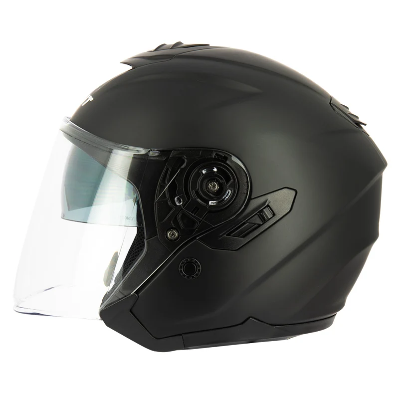 Casque jet moto - E-Tech Noir
