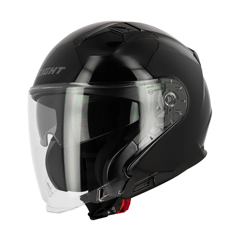 Casque jet moto - Blake noir brillant