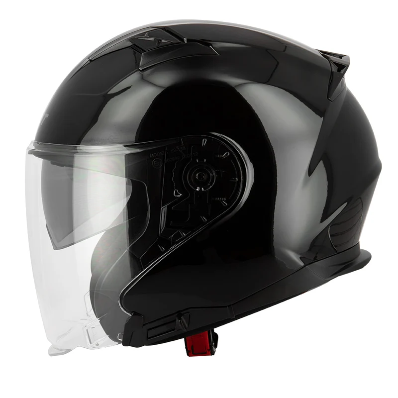 Casque jet moto - Blake noir brillant