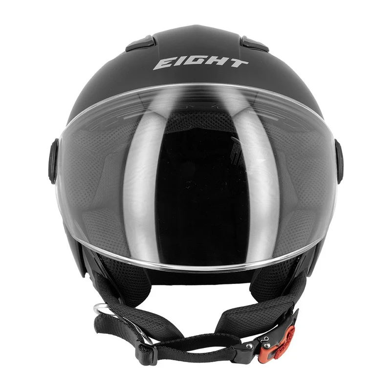 Casque jet moto - Leov LV Noir Mat