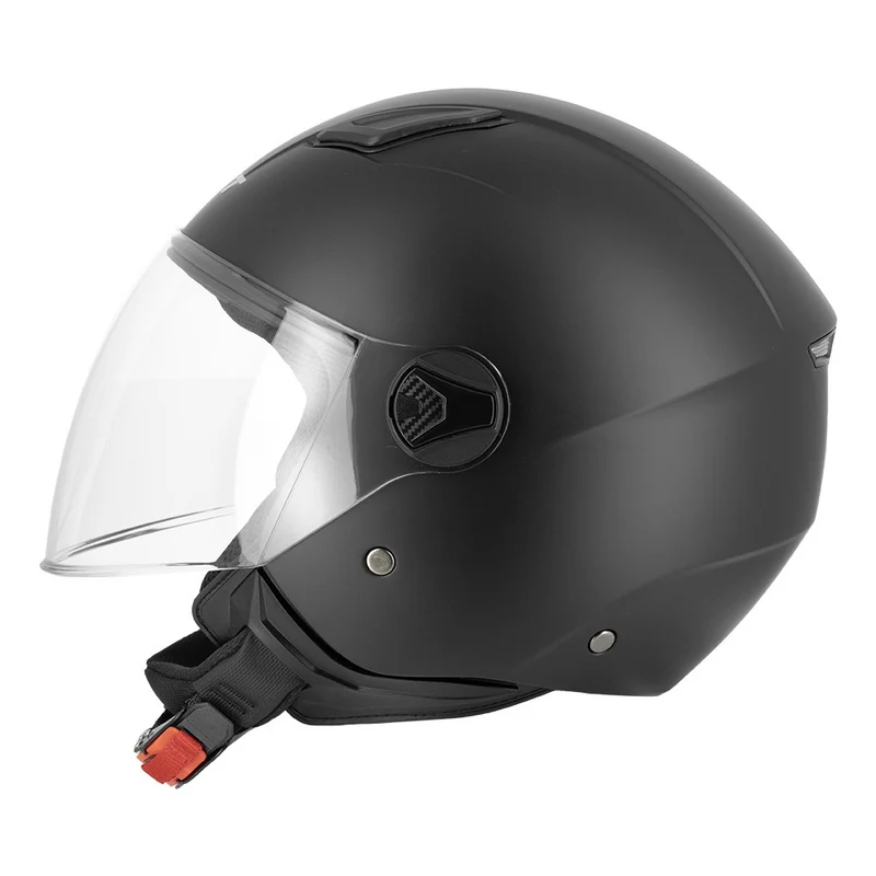Casque jet moto - Leov LV Noir Mat