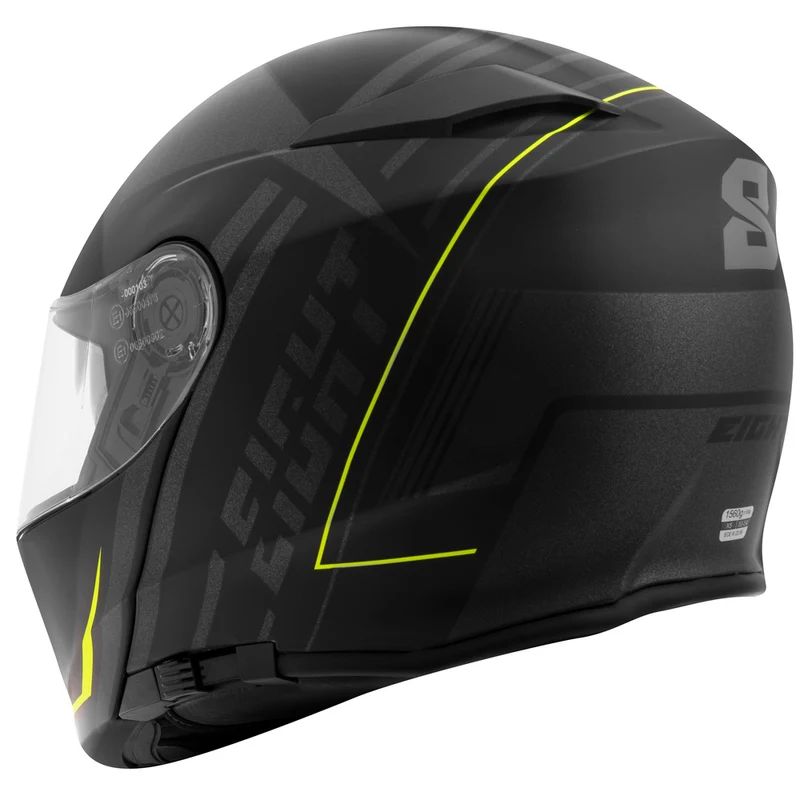 Casque moto modulable + Pinlock - S550 Noir et jaune