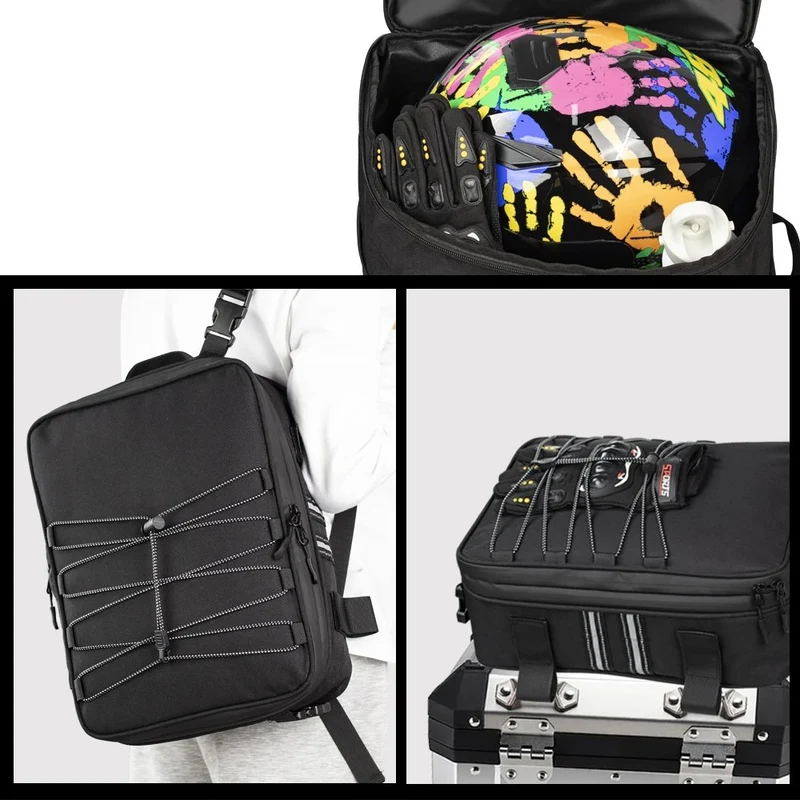 Sacoche de selle moto arriere pour top case