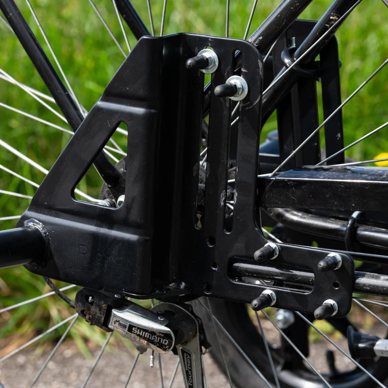 Roues stabilisatrices pour vélo adulte fixation hauban et base