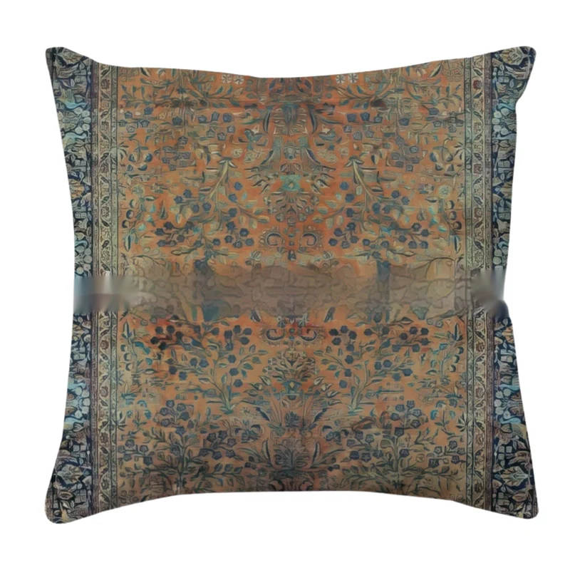 Kilim Kussenhoes 45x45 cm – Zachte Pluche met Uniek Patroon voor de Woonkamer | Sansoti