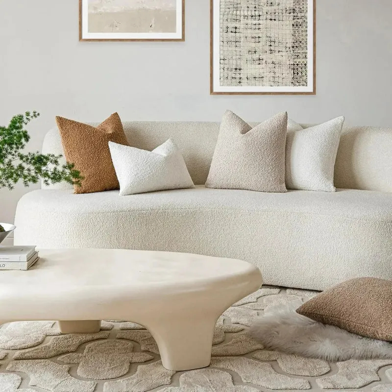 Kussenhoes Bouclé Luxe 45x45 Zacht Minimalistisch Design | Sansoti