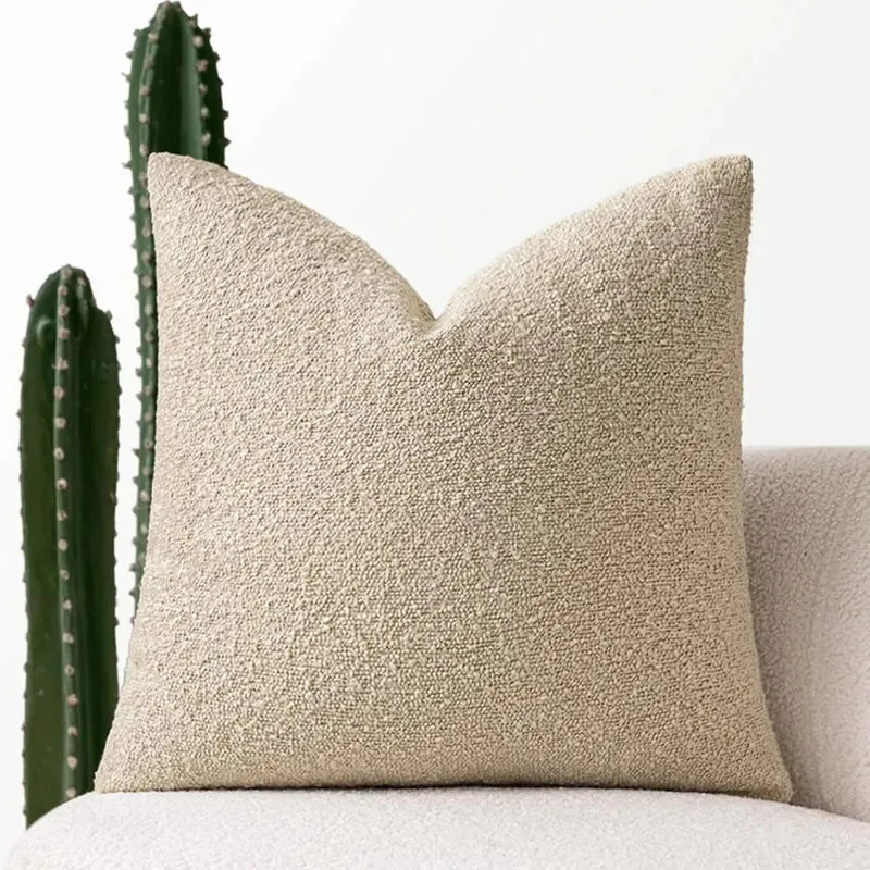 Kussenhoes Bouclé Luxe 45x45 Zacht Minimalistisch Design | Sansoti