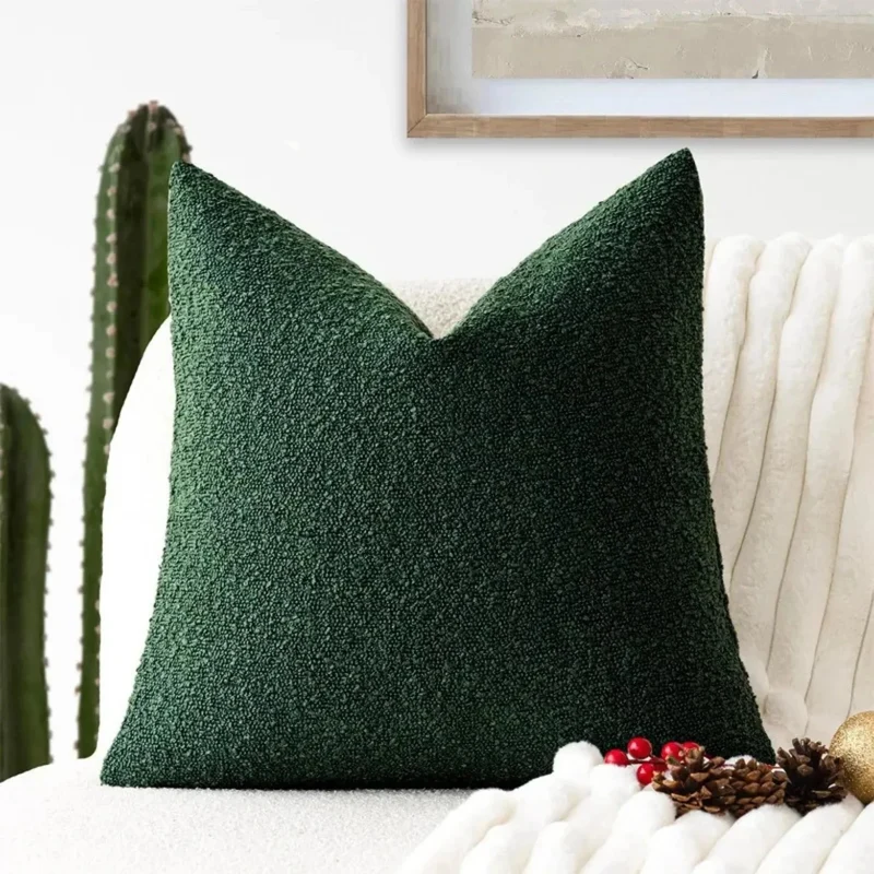Kussenhoes Bouclé Luxe 45x45 Zacht Minimalistisch Design | Sansoti