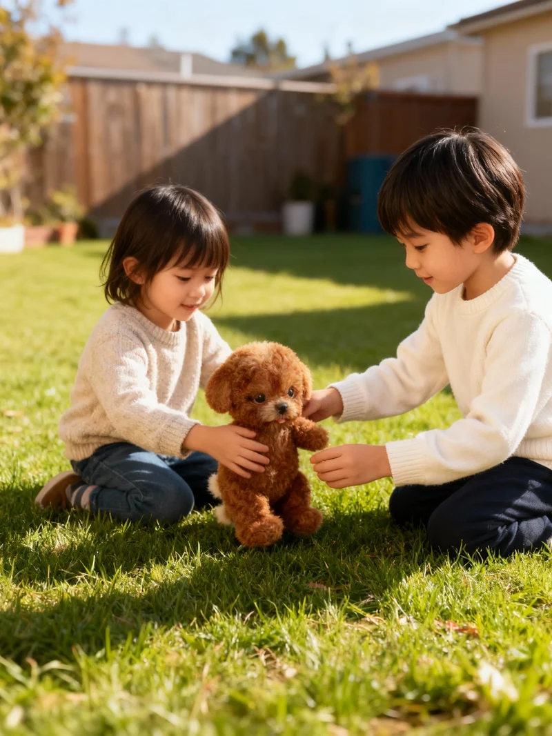 Robotspeelgoed Hond Interactief Loopt Blaft Staart Kwispelt Pluche Cadeau | Sansoti
