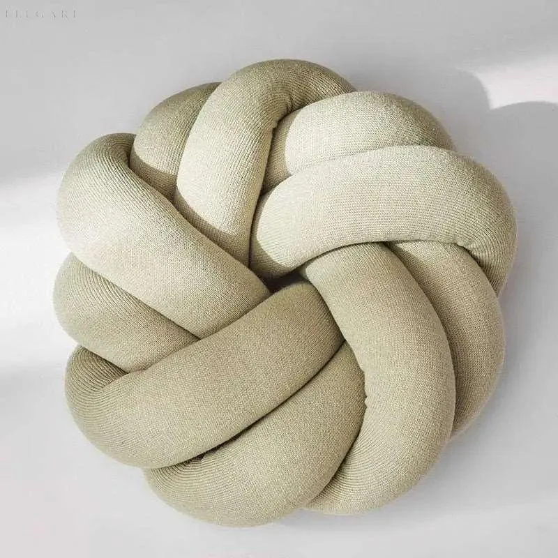 Sierkussen Knoop Rond Fluweel Decoratief 30cm Scandinavisch | Sansoti