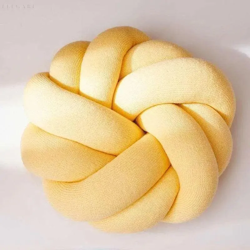 Sierkussen Knoop Rond Fluweel Decoratief 30cm Scandinavisch | Sansoti