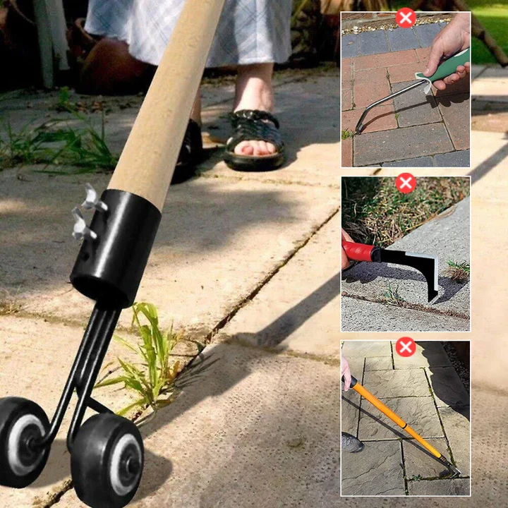 Onkruidverwijderaar voor spleten en voegen | Handgereedschap voor tuin | Effectieve onkruidbestrijding zonder chemicaliën | Duurzaam metaal met dubbele haak | Sansoti