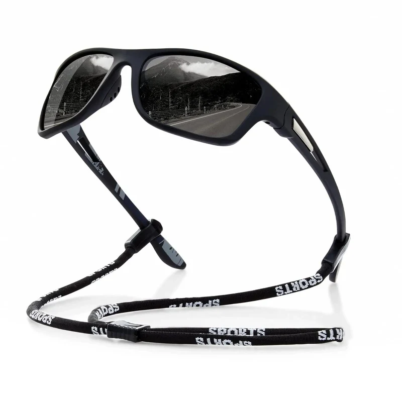 Sportieve Gepolariseerde Zonnebril – UV400 Bescherming – Wrap-Around Design voor Fietsen, Hardlopen & Outdoor Activiteiten | Lichtgewicht Anti-Reflectie Brillen | Sansoti