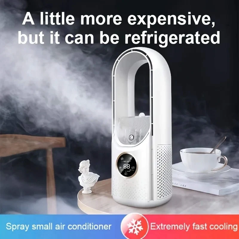Draadloze Compacte Luchtkoeler met Stille Ventilator – Handig USB-Apparaat voor Thuis en Kantoor – 100ml Watertank | Sansoti