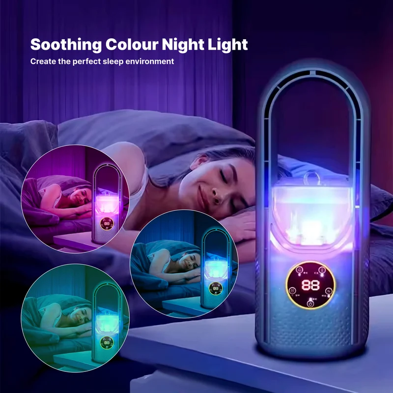 Draadloze Compacte Luchtkoeler met Stille Ventilator – Handig USB-Apparaat voor Thuis en Kantoor – 100ml Watertank | Sansoti