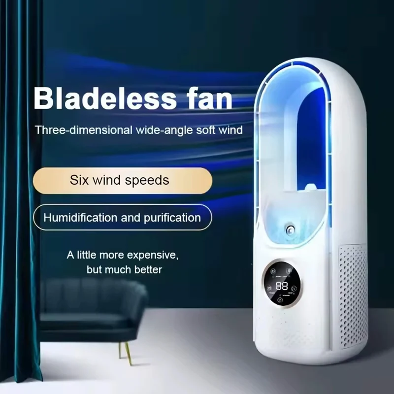 Draadloze Compacte Luchtkoeler met Stille Ventilator – Handig USB-Apparaat voor Thuis en Kantoor – 100ml Watertank | Sansoti