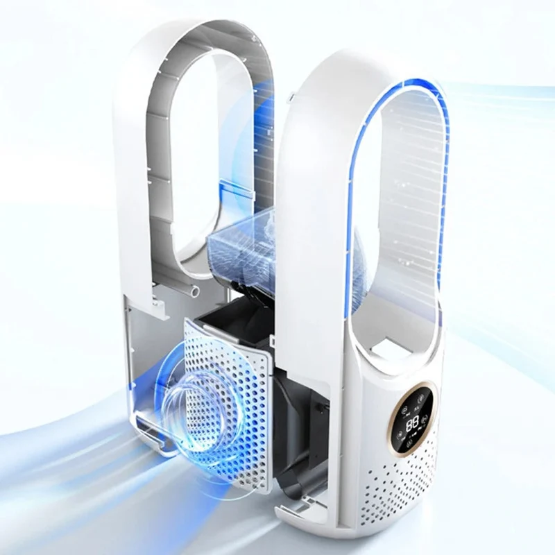 Draadloze Compacte Luchtkoeler met Stille Ventilator – Handig USB-Apparaat voor Thuis en Kantoor – 100ml Watertank | Sansoti