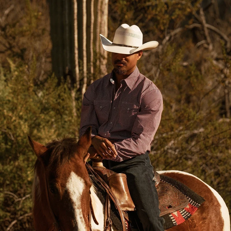 Cowboyhoed van Stro met Lederen Band en Metallic Accenten – Verstelbaar 58-60 cm | Sansoti