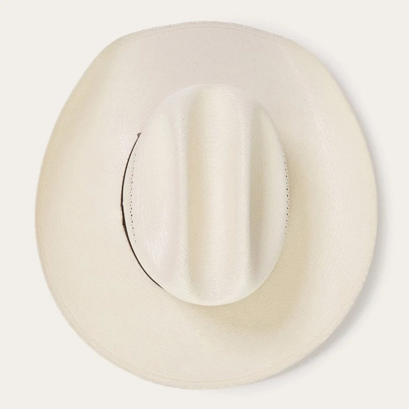 Cowboyhoed van Stro met Lederen Band en Metallic Accenten – Verstelbaar 58-60 cm | Sansoti