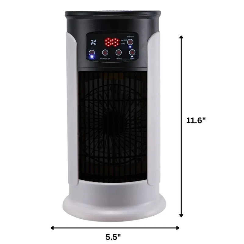 Mobiele Aircooler met Vernevelaar | Raamloze Verdampingskoeler voor Thuis en Kantoor | 300ml Watertank | Fluisterstil <23dB | Energiezuinig 18W | Sansoti