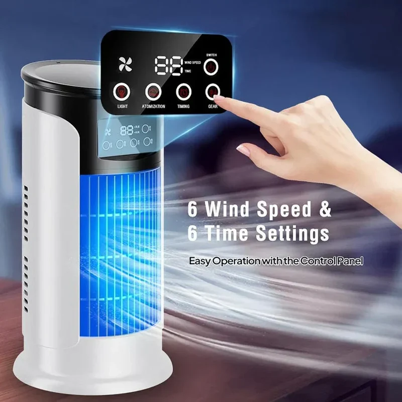 Mobiele Aircooler met Vernevelaar | Raamloze Verdampingskoeler voor Thuis en Kantoor | 300ml Watertank | Fluisterstil <23dB | Energiezuinig 18W | Sansoti