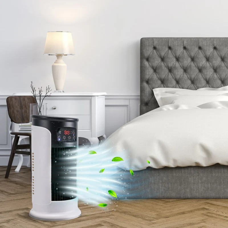 Mobiele Aircooler met Vernevelaar | Raamloze Verdampingskoeler voor Thuis en Kantoor | 300ml Watertank | Fluisterstil <23dB | Energiezuinig 18W | Sansoti