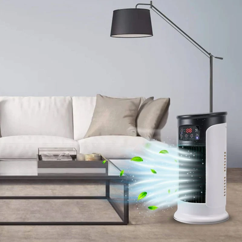 Mobiele Aircooler met Vernevelaar | Raamloze Verdampingskoeler voor Thuis en Kantoor | 300ml Watertank | Fluisterstil <23dB | Energiezuinig 18W | Sansoti
