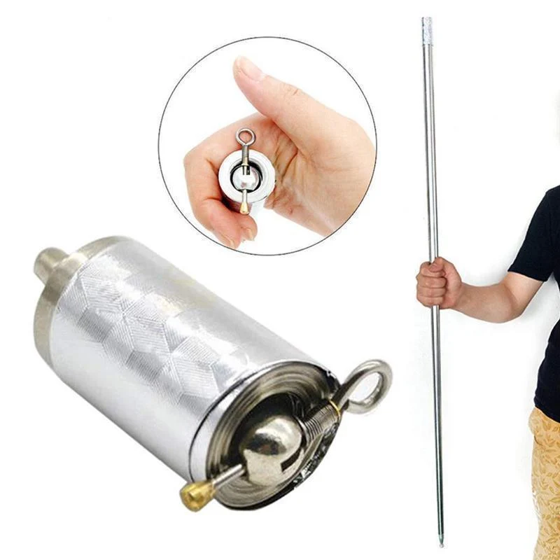Uitschuifbare Metalen Staf 110 cm - Multifunctioneel Telescopisch Roestvrijstalen Staaf voor Zelfverdediging en Entertainment | Sansoti