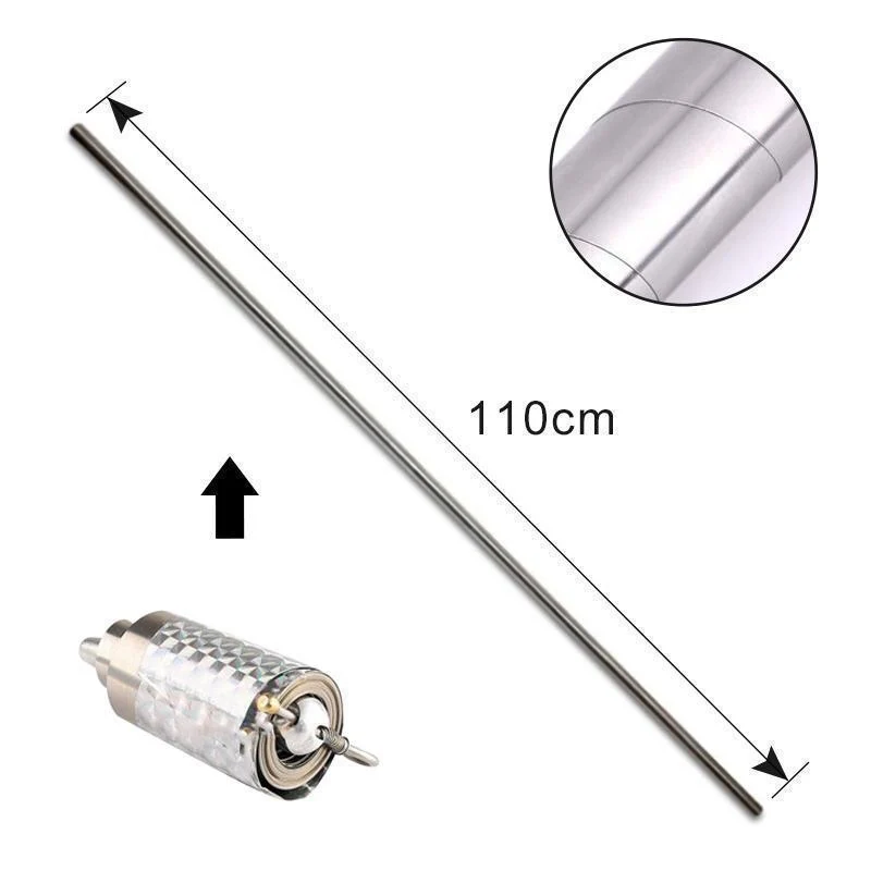Uitschuifbare Metalen Staf 110 cm - Multifunctioneel Telescopisch Roestvrijstalen Staaf voor Zelfverdediging en Entertainment | Sansoti
