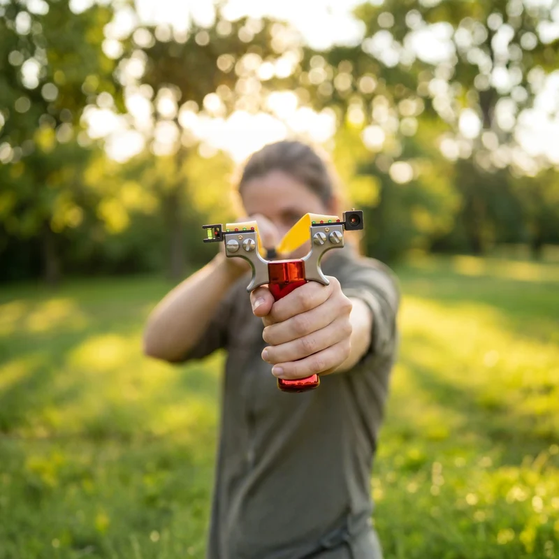Precisiekatapult met Geïntegreerde Laserrichting en Infraroodwaterpas voor Sport en Outdoor | Sansoti