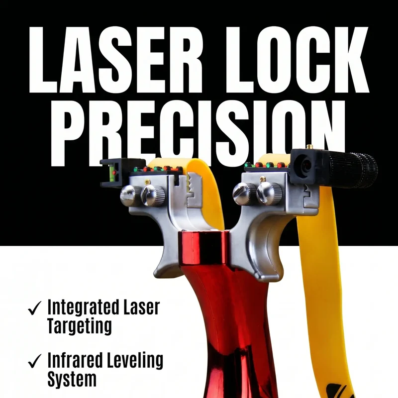 Precisiekatapult met Geïntegreerde Laserrichting en Infraroodwaterpas voor Sport en Outdoor | Sansoti