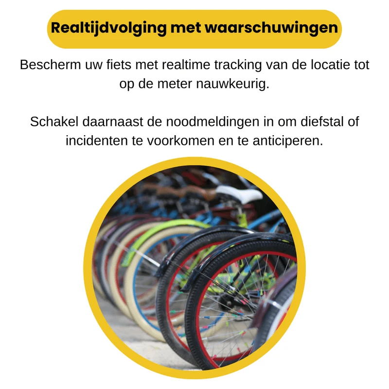 GPS-tracker voor fietsen zonder abonnement met live locatie en lange accuduur | Sansoti