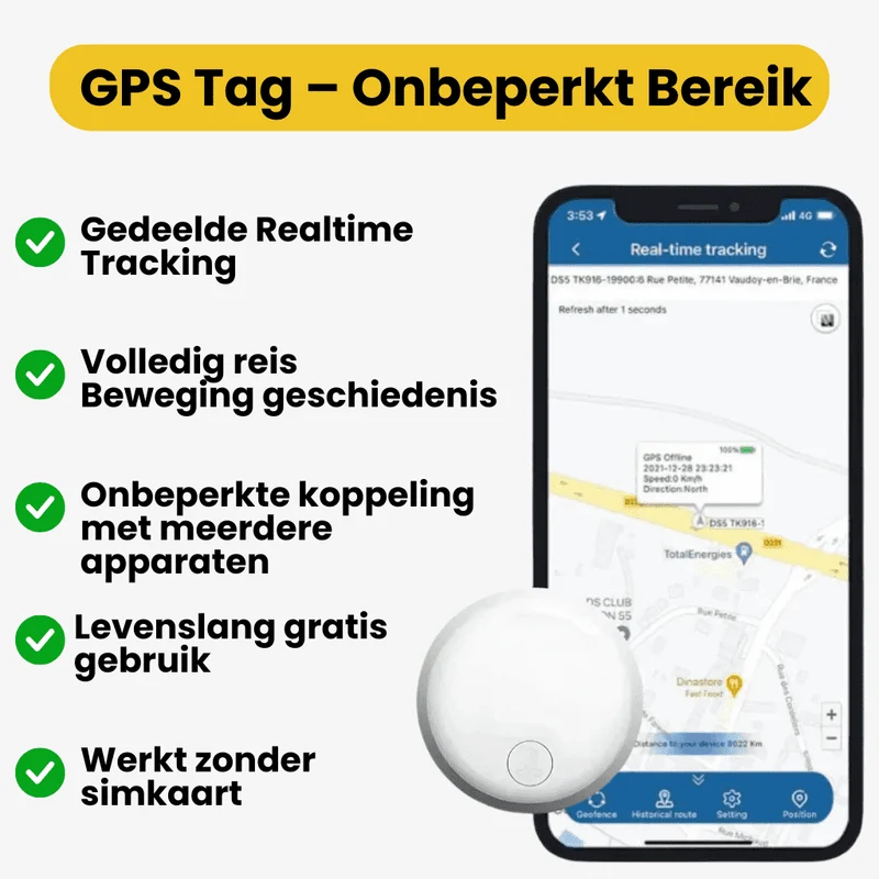 GPS-tracker voor fietsen zonder abonnement met live locatie en lange accuduur | Sansoti