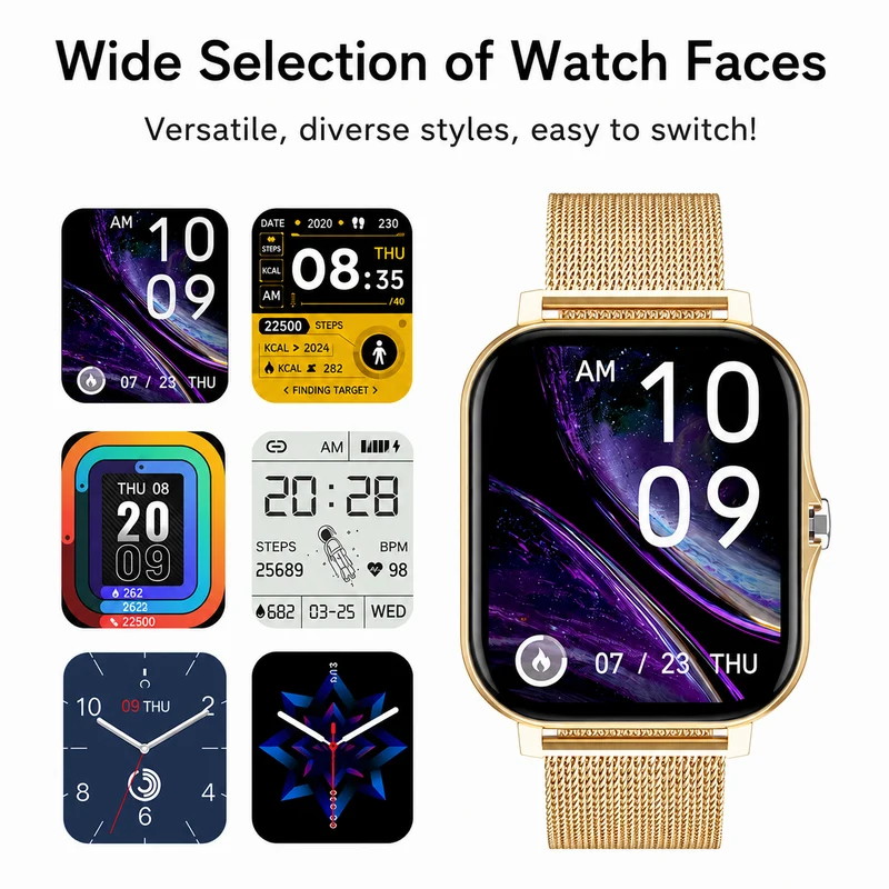 Smartwatch met Gezondheidsmeting en 10 Dagen Accuduur | Sansoti