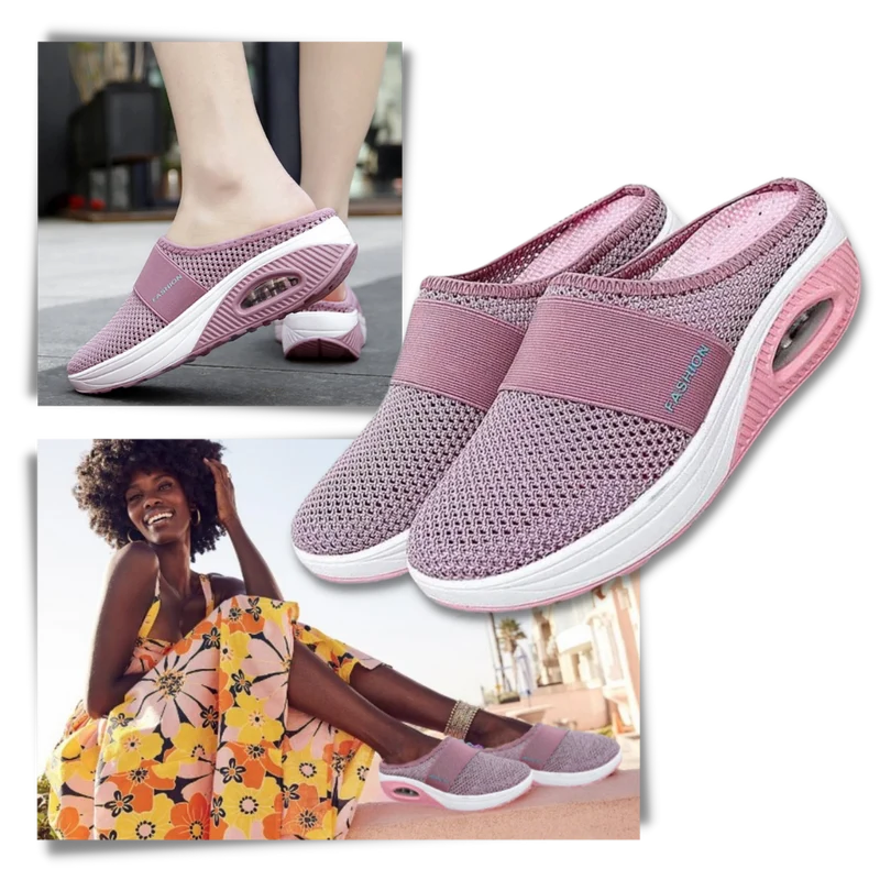 Orthopedische Instappers voor Dames Luchtgeveerd Comfortabel Zacht Slip-On | Sansoti