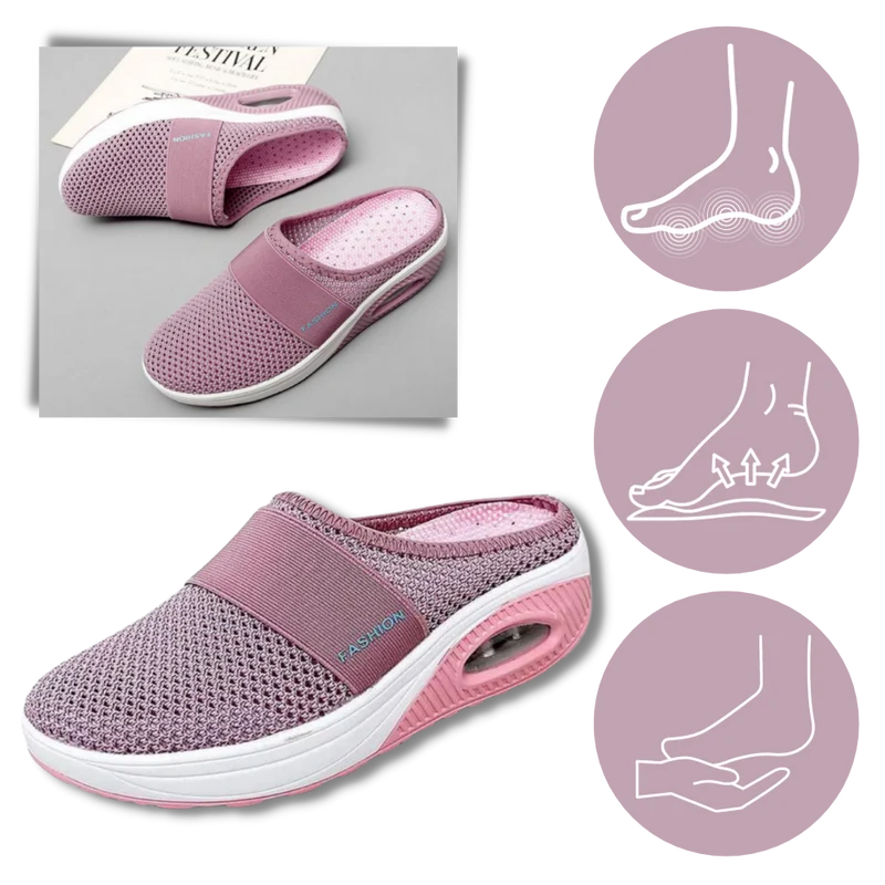 Orthopedische Instappers voor Dames Luchtgeveerd Comfortabel Zacht Slip-On | Sansoti