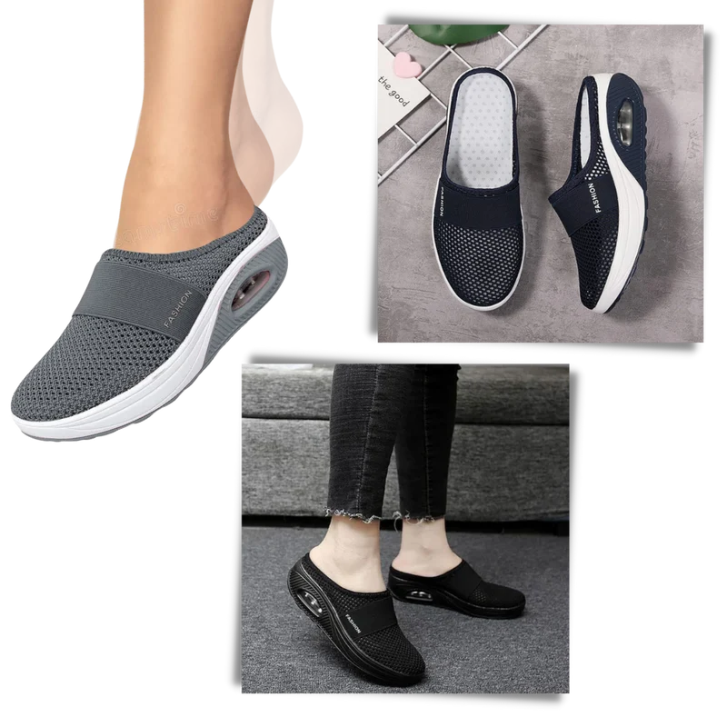 Orthopedische Instappers voor Dames Luchtgeveerd Comfortabel Zacht Slip-On | Sansoti