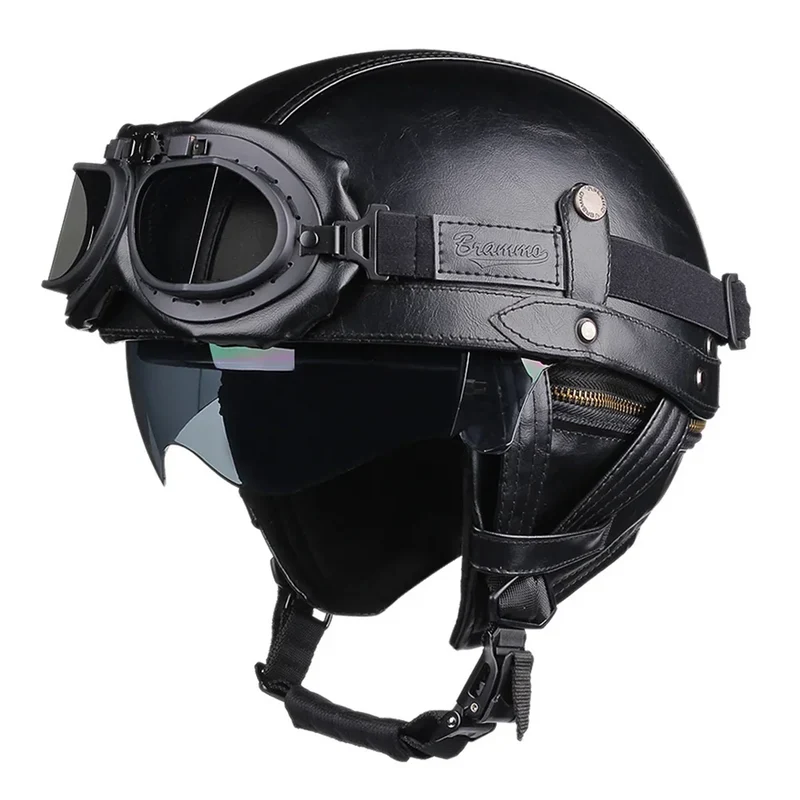 Klassieke Retro Motorhelm ABS Constructie Snelsluiting Geschikt voor Dagelijks Gebruik Touren Comfortabele Pasvorm | Sansoti